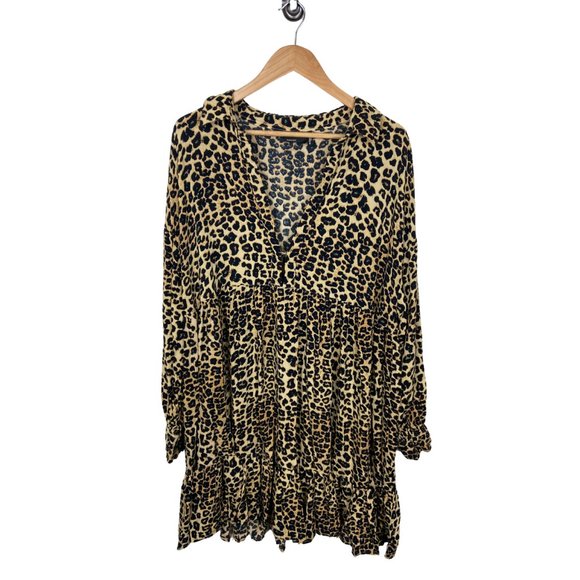 ASOS Curve Dresses & Skirts - ASOS Curve Cheetah Long Sleeve Dress